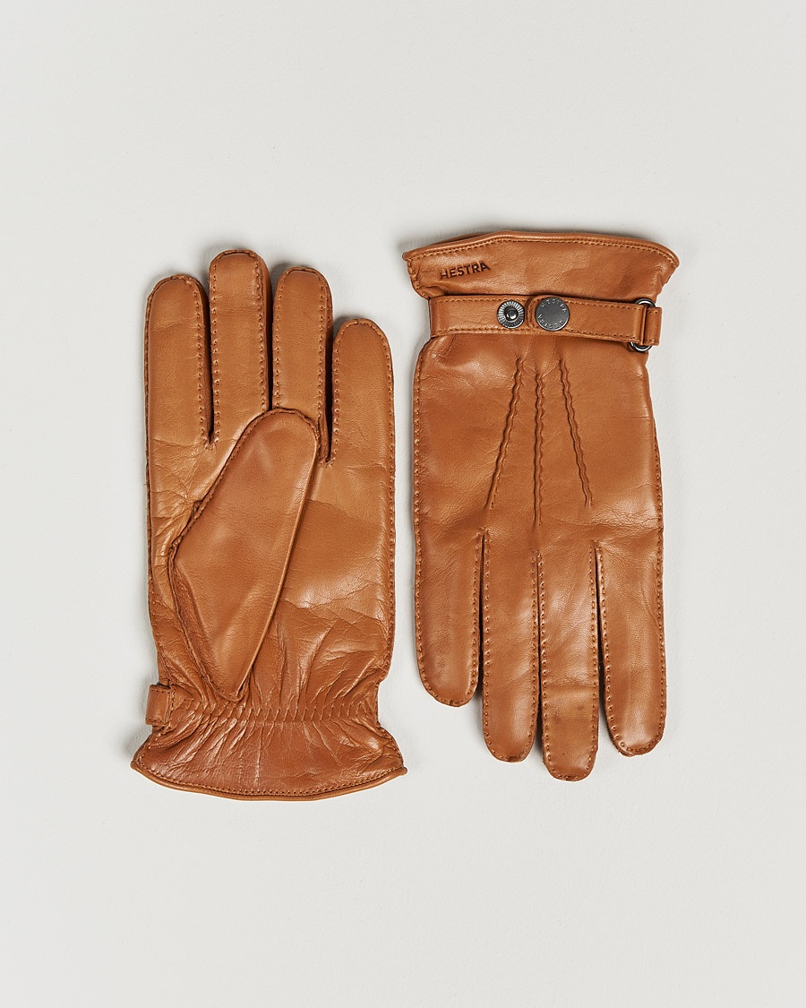 Hestra Jake Wool Lined Buckle Glove Cognac – Orange