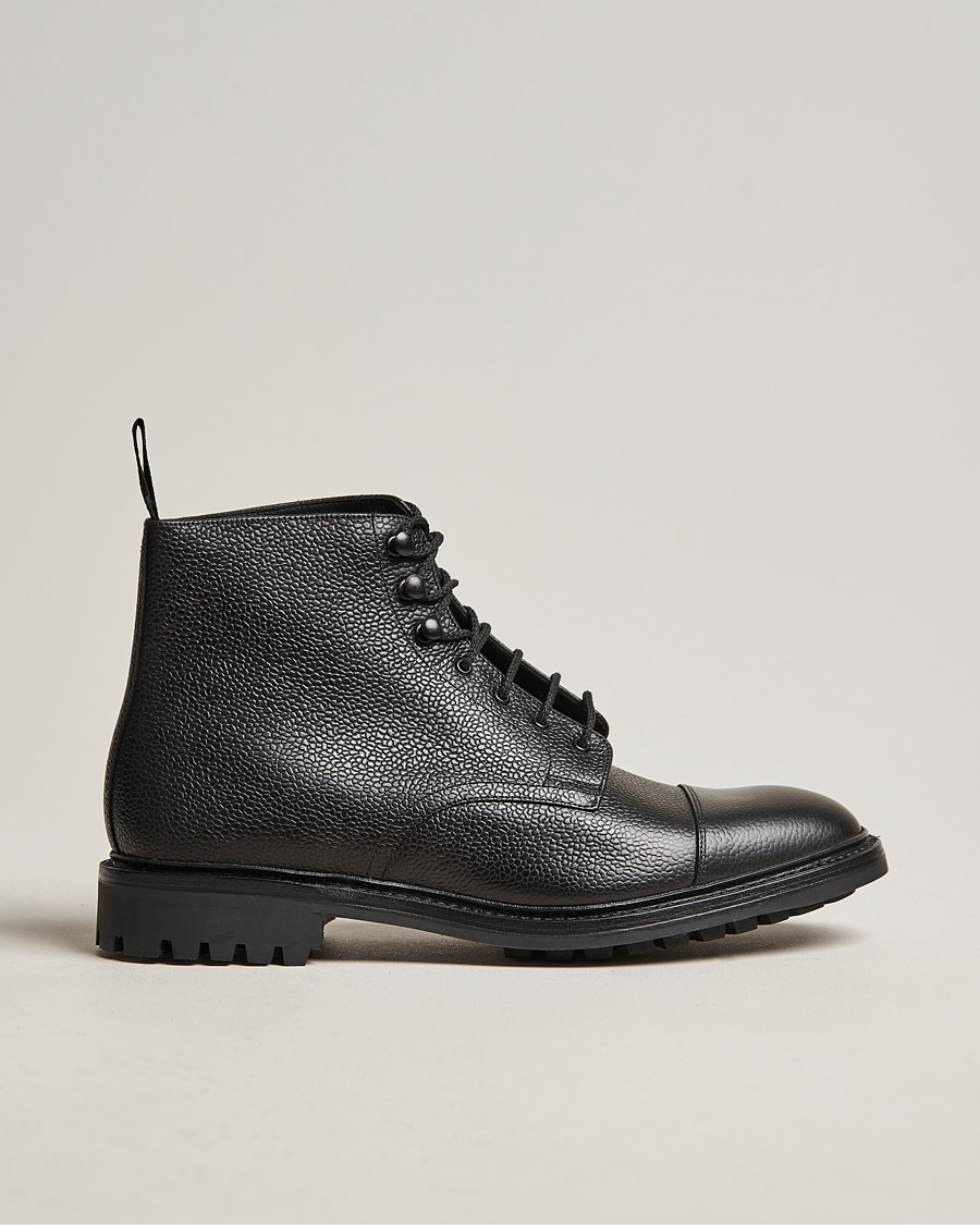 Men | Lace-up Boots | Loake 1880 | Sedbergh Derby Boot Black Calf Grain