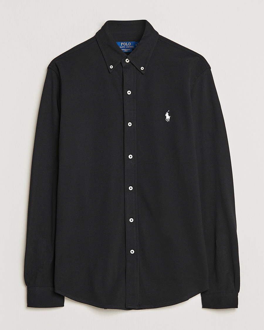 Polo Ralph Lauren Featherweight Mesh Shirt Polo Black – Black