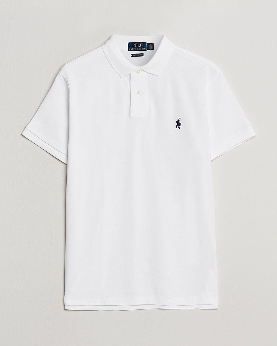 Polo Ralph Lauren Custom Slim Fit Polo White – White
