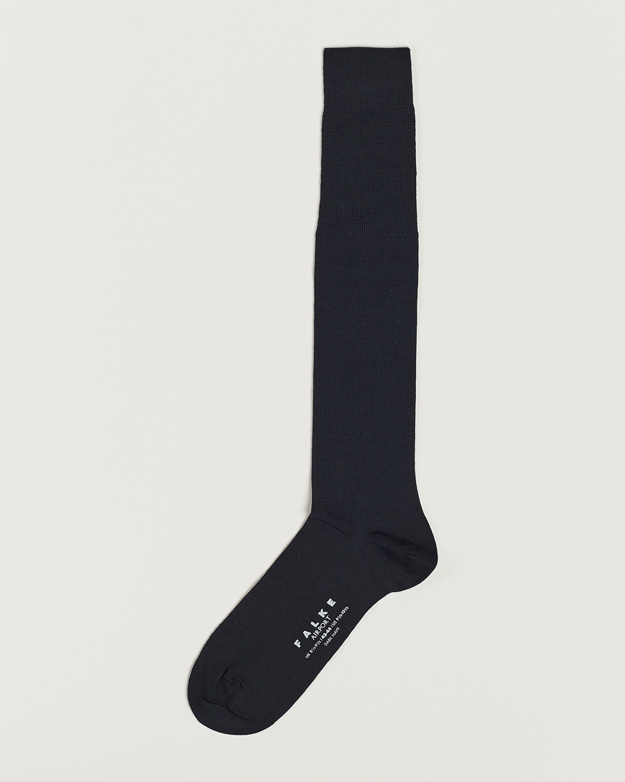 Men | Socks | Falke | Airport Knee Socks Dark Navy