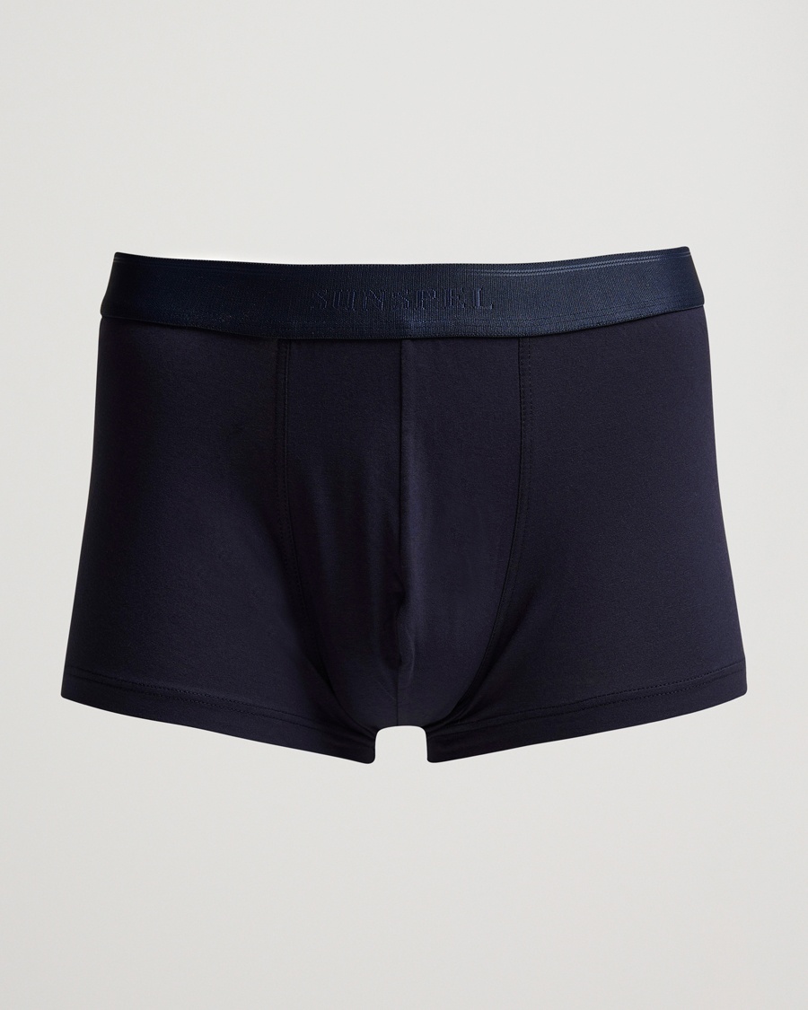 Sunspel Cotton Stretch Trunk Navy – Blue