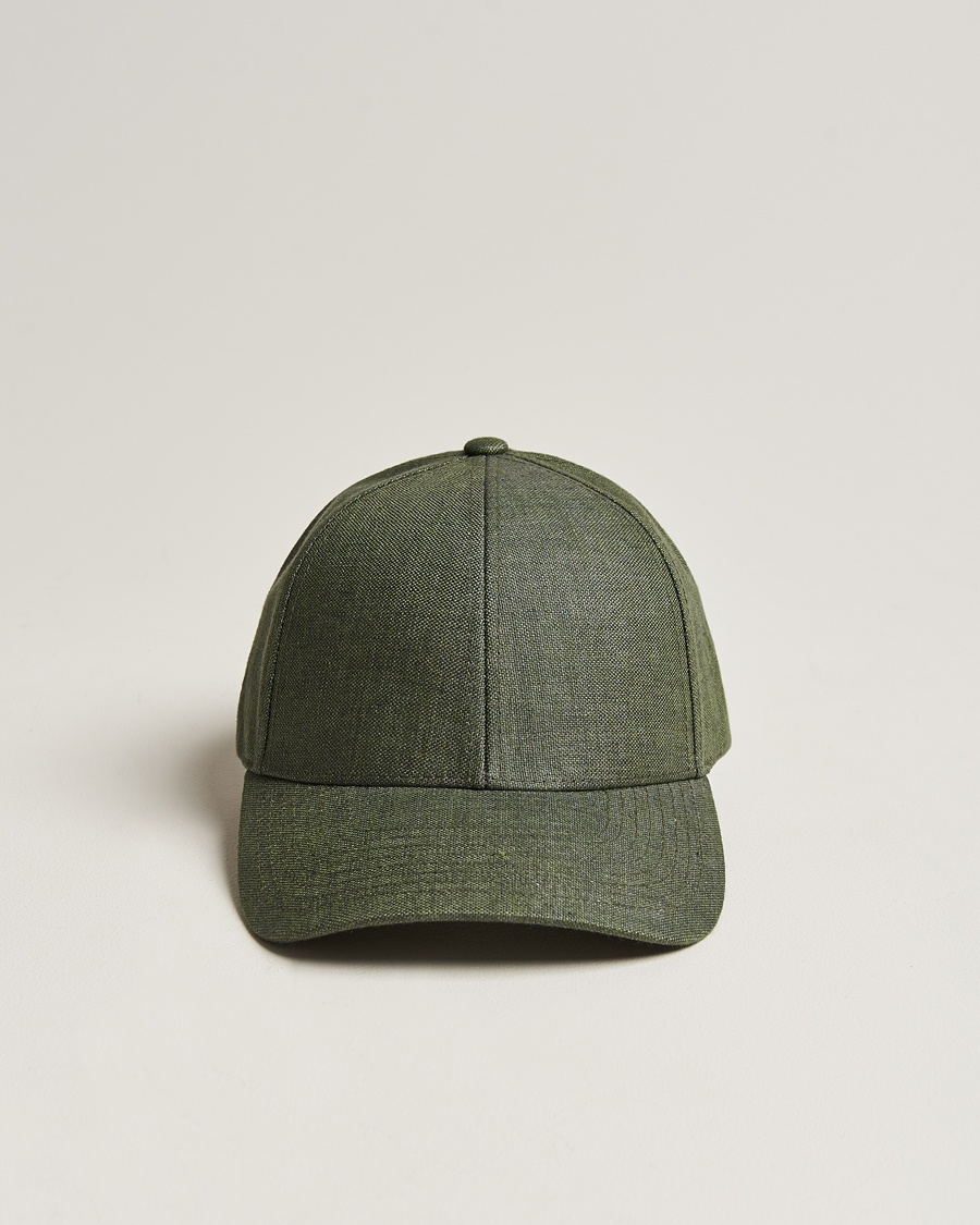 Varsity Headwear Linen Baseball Cap French Olive – Green