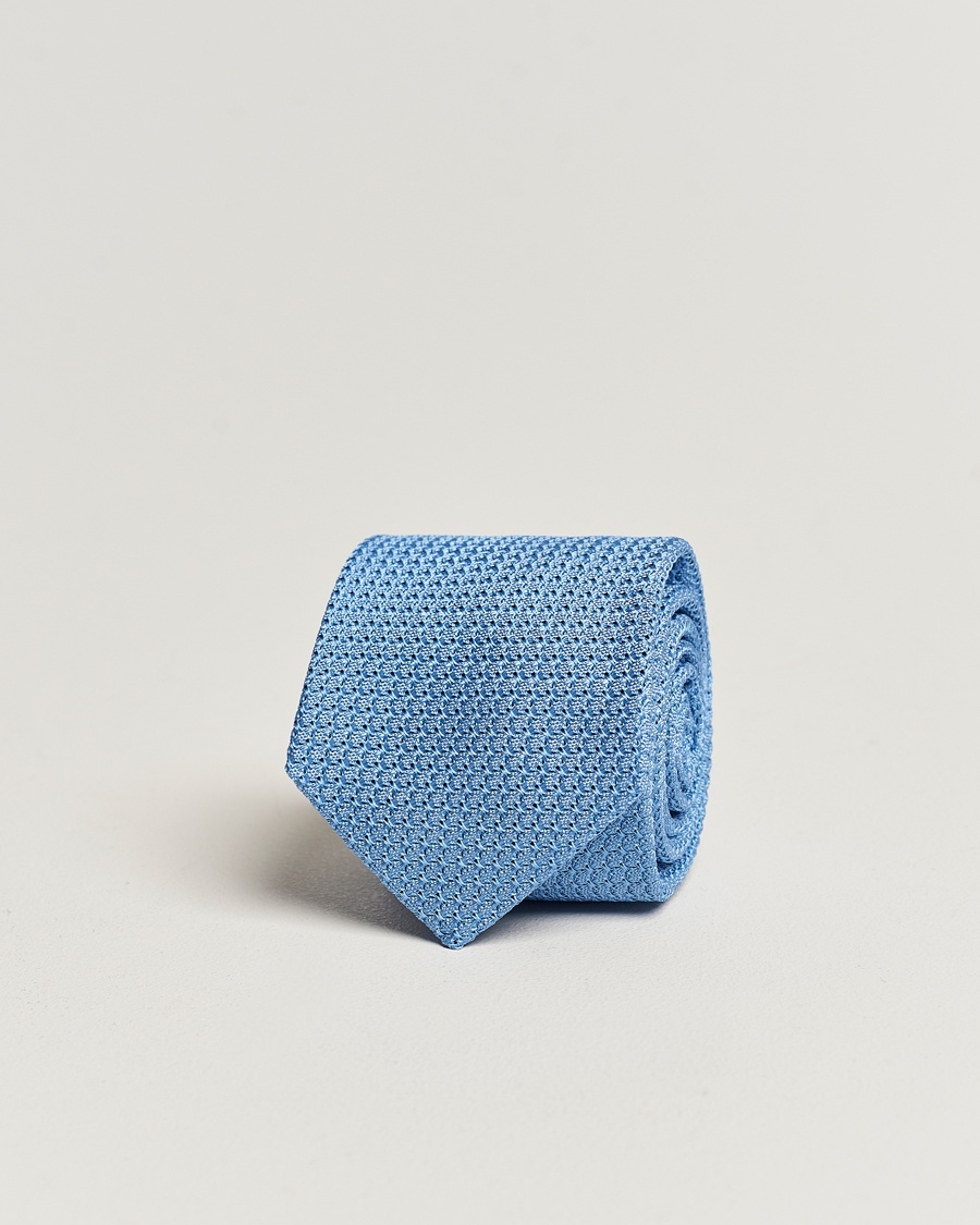 Amanda Christensen Silk Grenadine 8 cm Tie Sky Blue – Blue