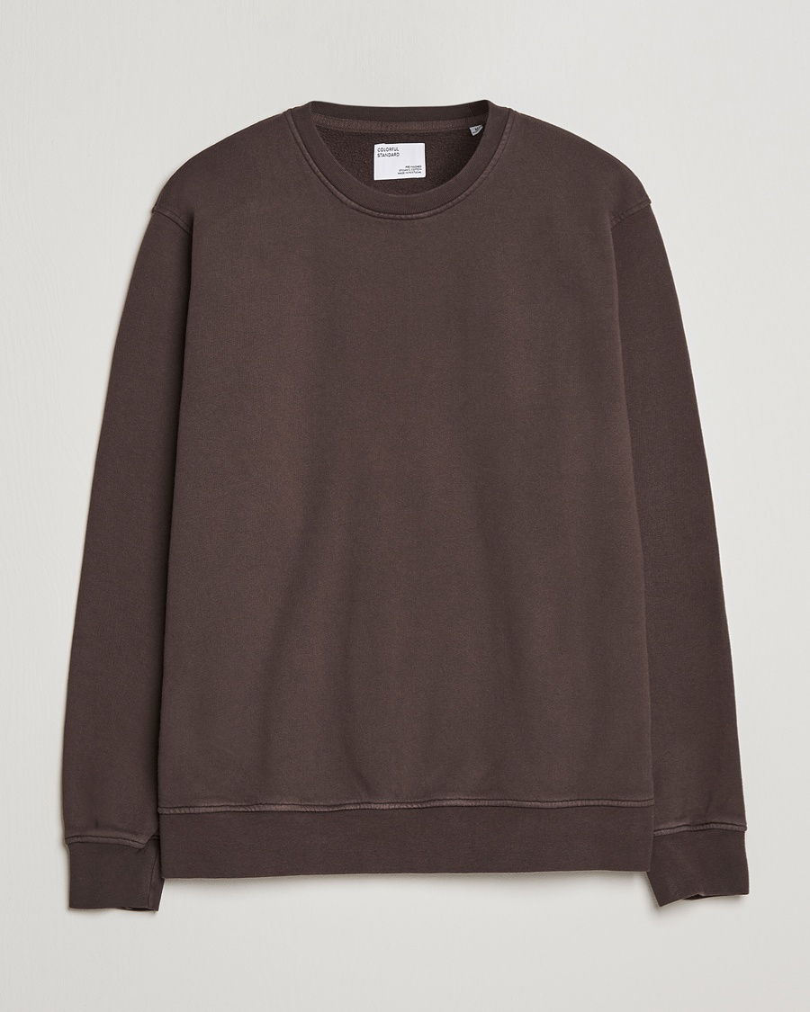 Men | Clothing | Colorful Standard | Classic Organic Crew Neck Sweat Coffee Brown