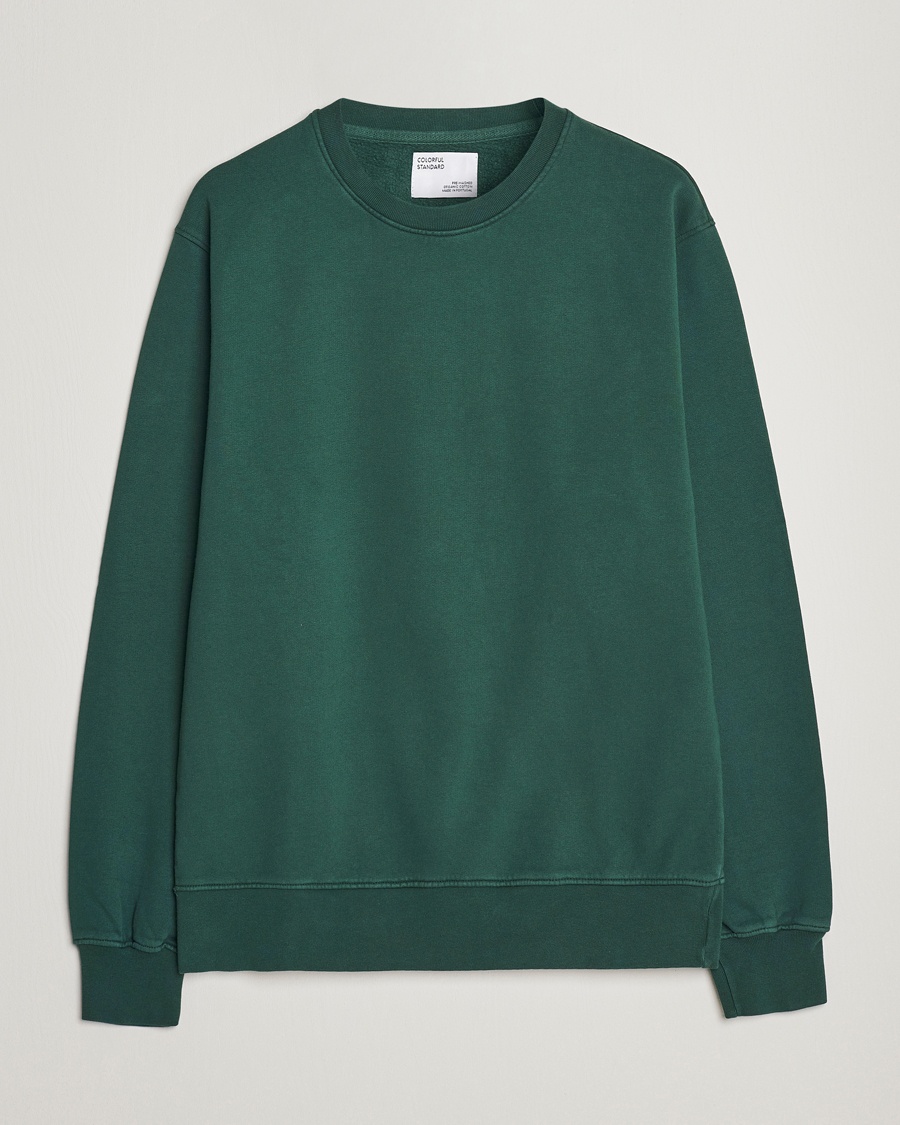 Men | Clothing | Colorful Standard | Classic Organic Crew Neck Sweat Emerald Green
