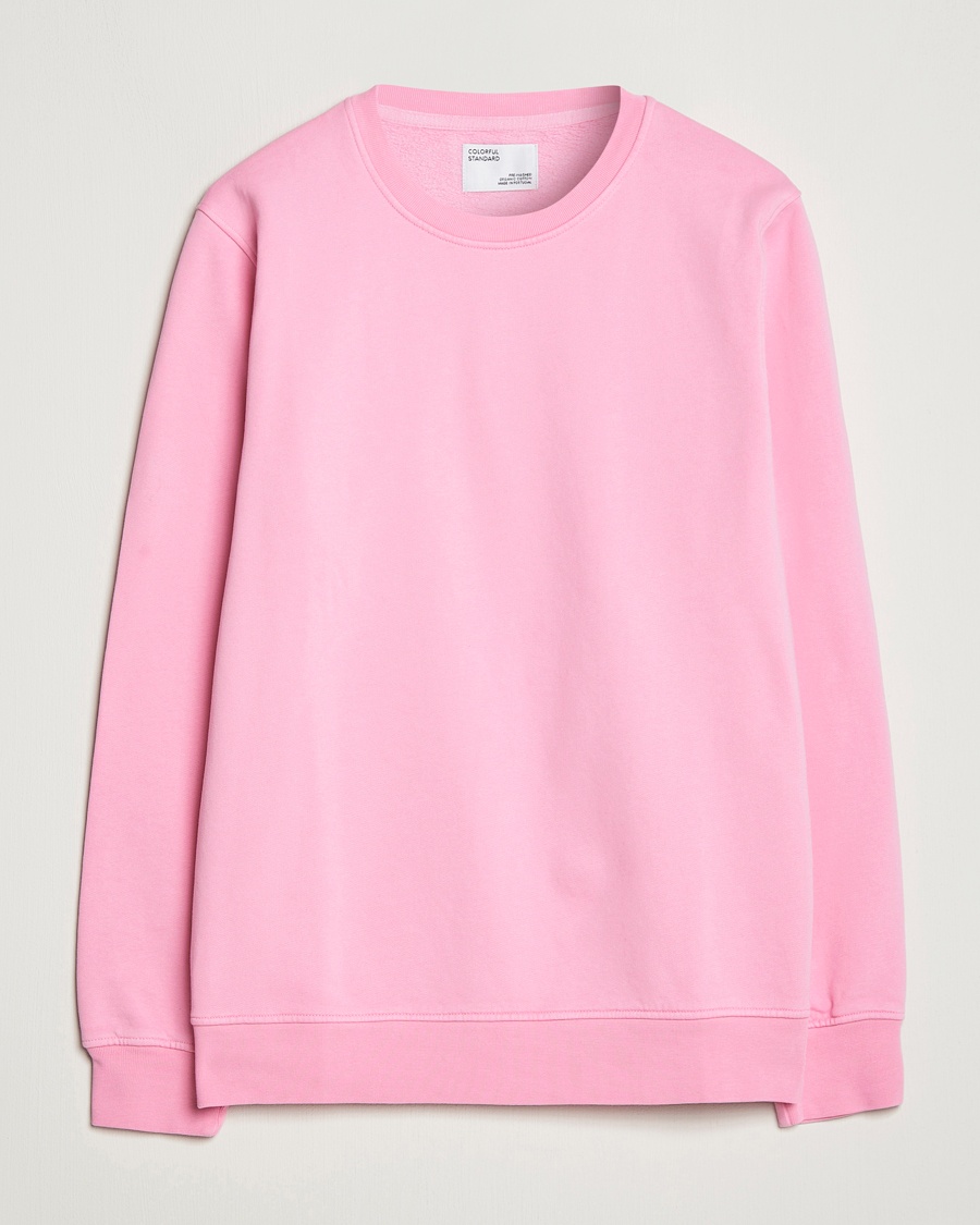 Men | Clothing | Colorful Standard | Classic Organic Crew Neck Sweat Flamingo Pink