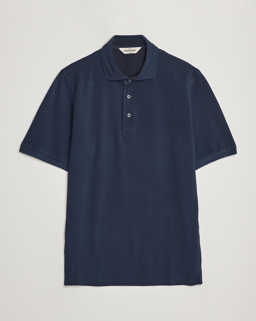 Gran Sasso Washed Polo Navy – Blue