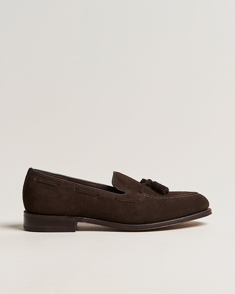 Men | Shoes | Loake 1880 | Russell Tassel Loafer Chocolate Brown Suede