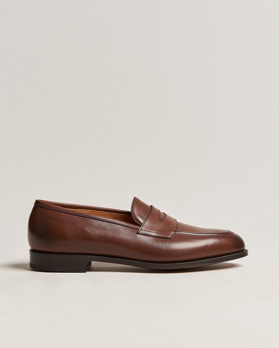 Edward Green Piccadilly Penny Loafer Dark Oak Antique – Brown