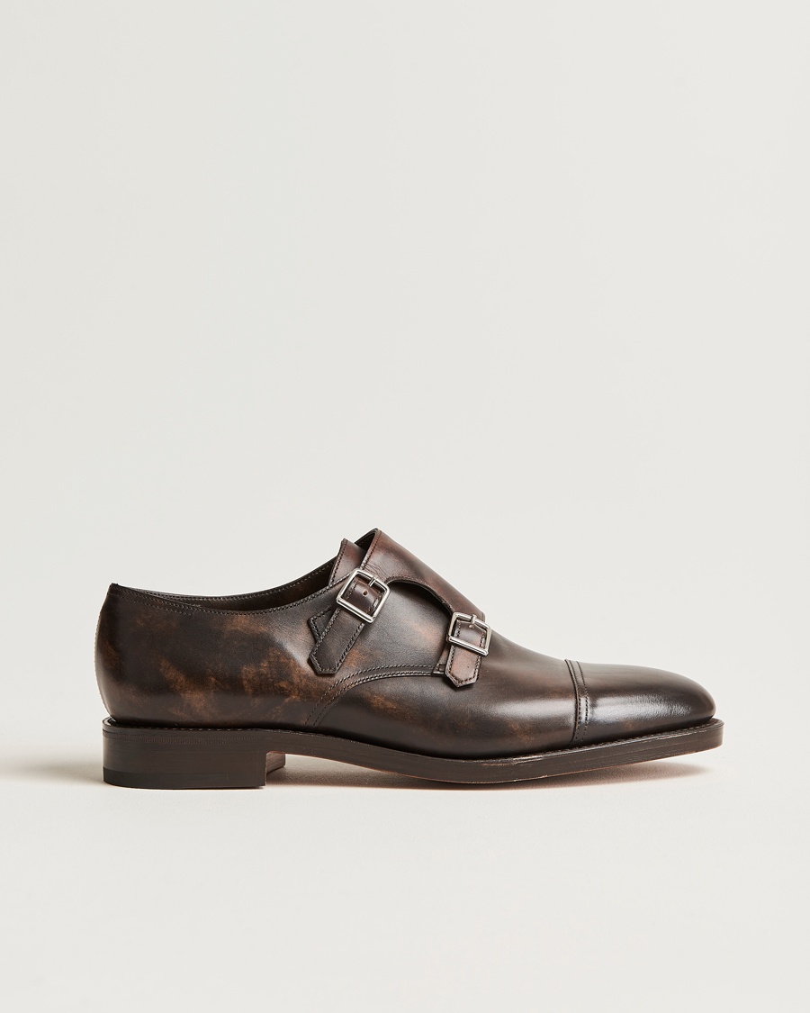 Men | Luxury Classics | John Lobb | William Double Monkstrap Dark Brown Calf