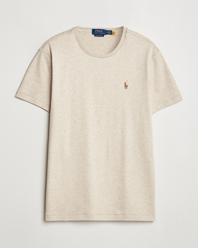 Men | T-Shirts | Polo Ralph Lauren | Luxury Pima Cotton Crew Neck T-Shirt Dune Heather