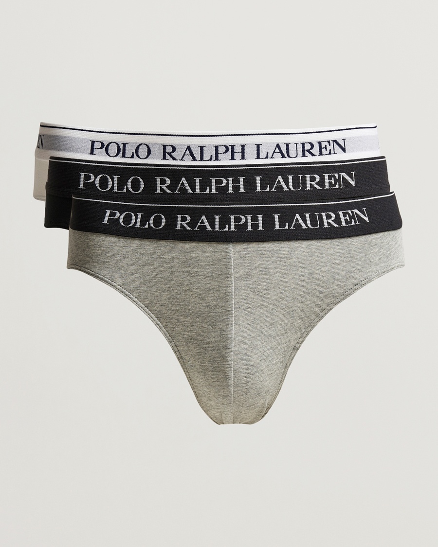 Polo Ralph Lauren 3-Pack Low Rise Brief Black/White/Grey – Black