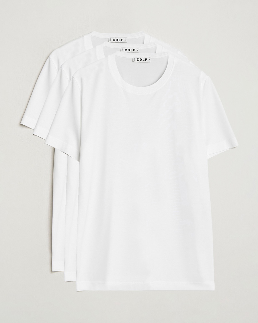 CDLP 3-Pack Midweight T-Shirt White – White
