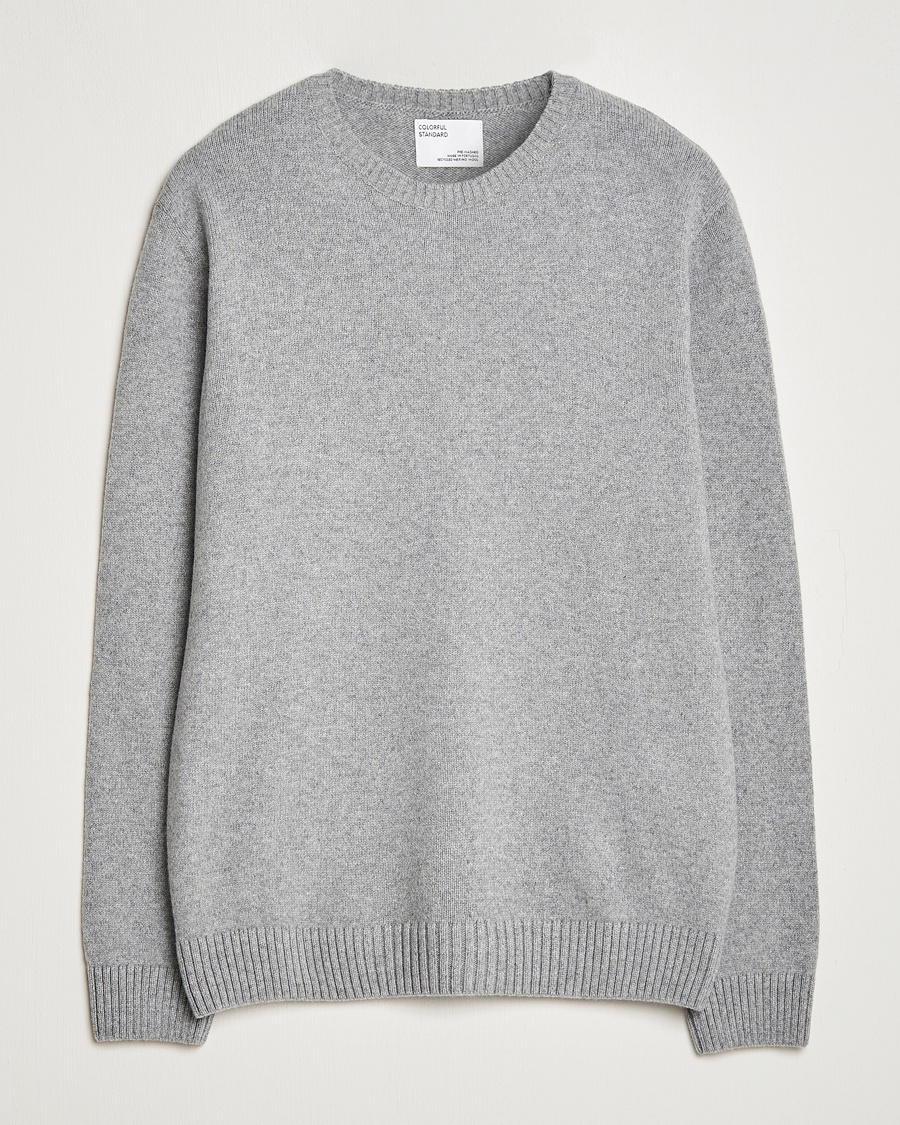 Men | Clothing | Colorful Standard | Classic Merino Wool Crew Neck Heather Grey