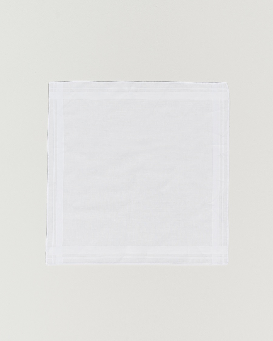 Amanda Christensen Cotton Pocket Square White – White