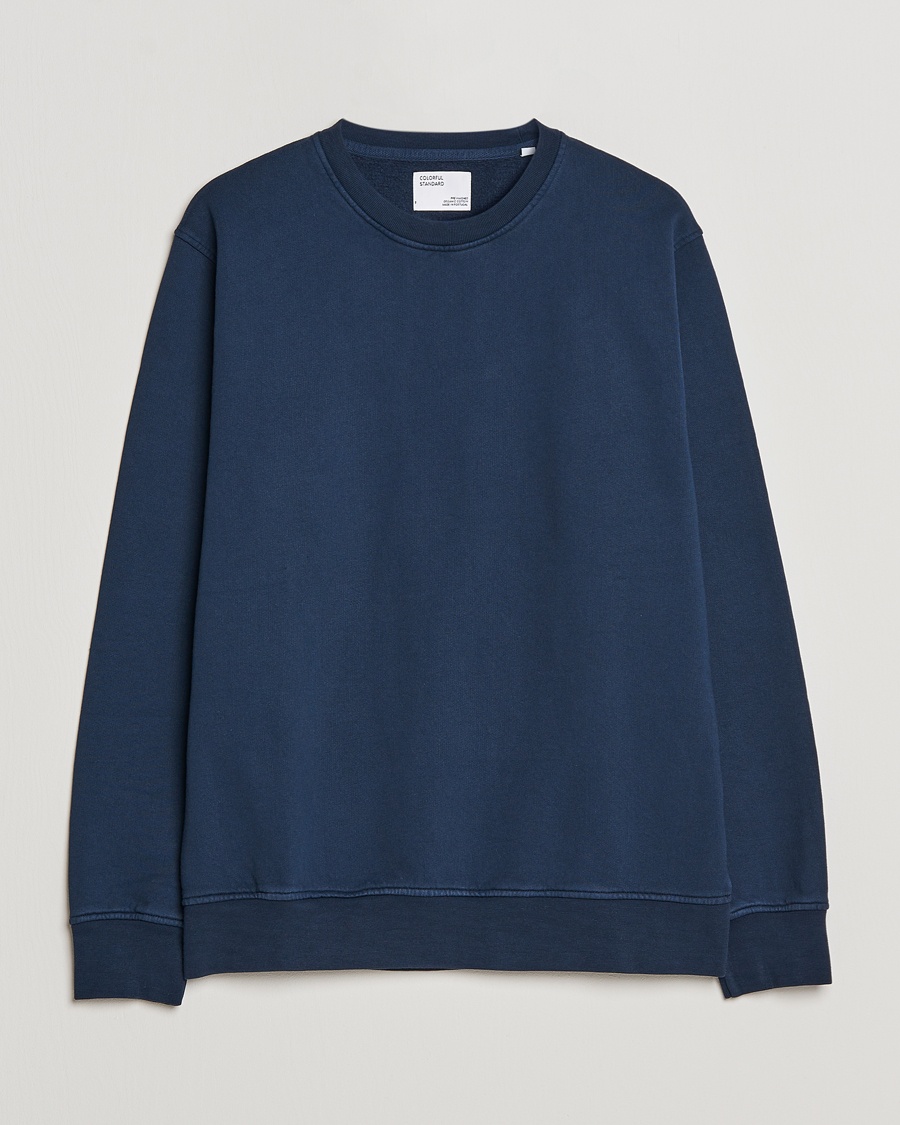 Men | Clothing | Colorful Standard | Classic Organic Crew Neck Sweat Navy Blue