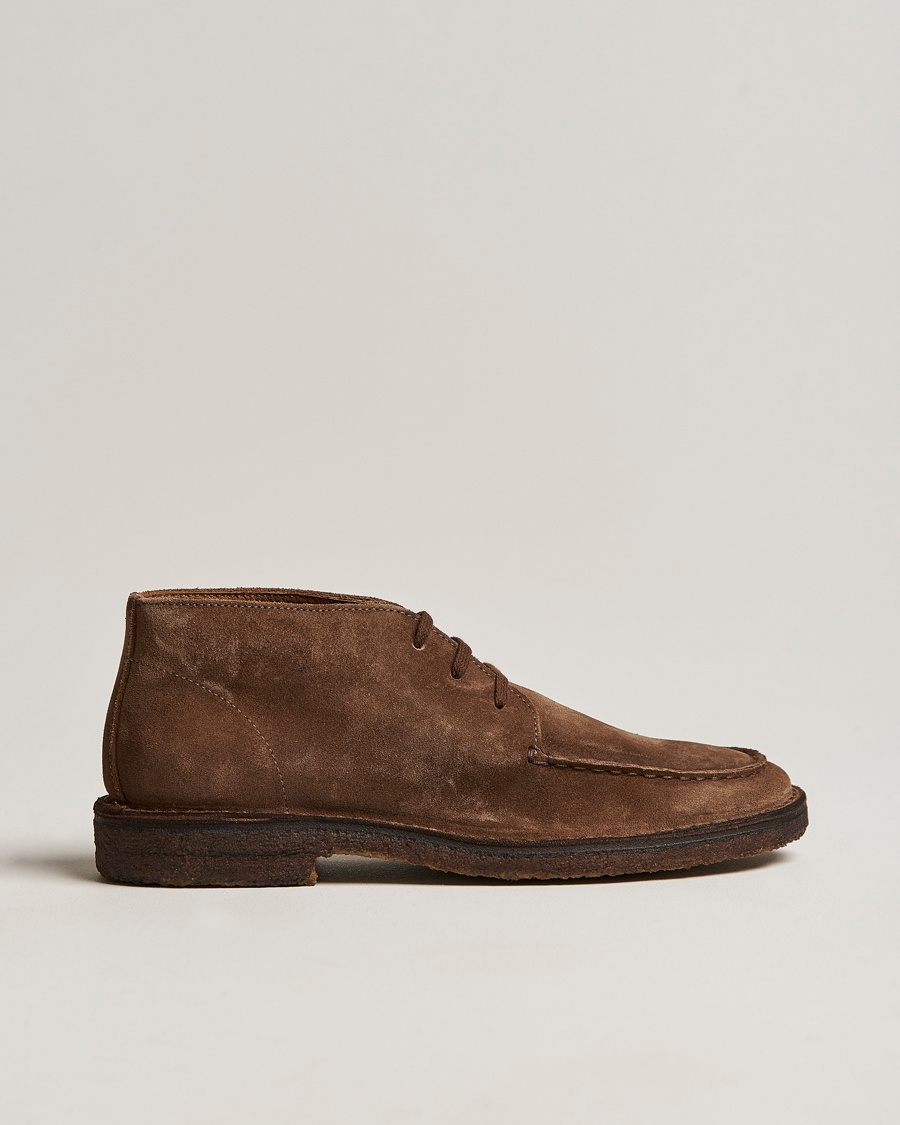 Drake's Crosby Moc-Toe Suede Chukka Boots Brown – Brown