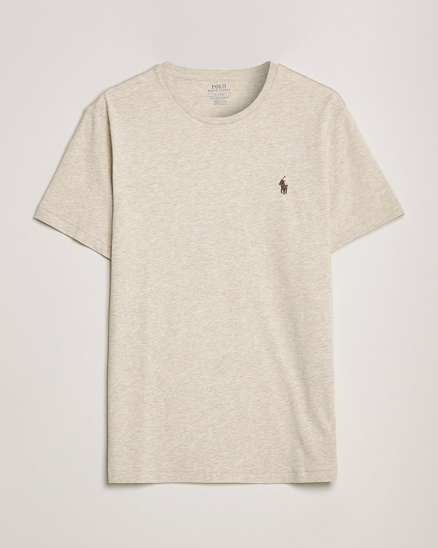 Men | Short Sleeve T-shirts | Polo Ralph Lauren | Custom Slim Fit Polo Expedition Dune Heather