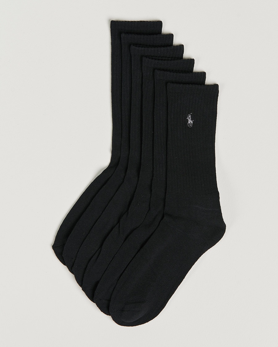 Polo Ralph Lauren Polo Ralph Lauren6-Pack Cotton Crew SocksBlack – Black