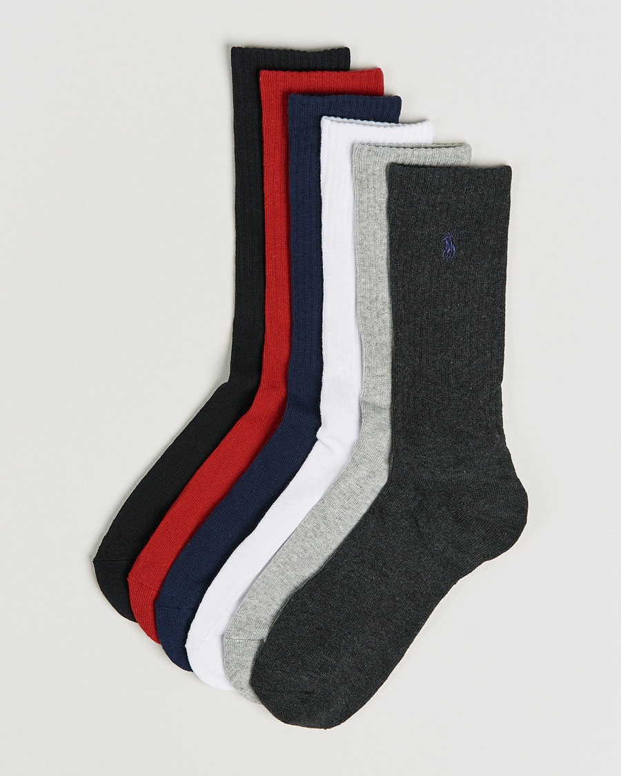 Polo Ralph Lauren Polo Ralph Lauren6-Pack Cotton Crew SocksMulti – Black