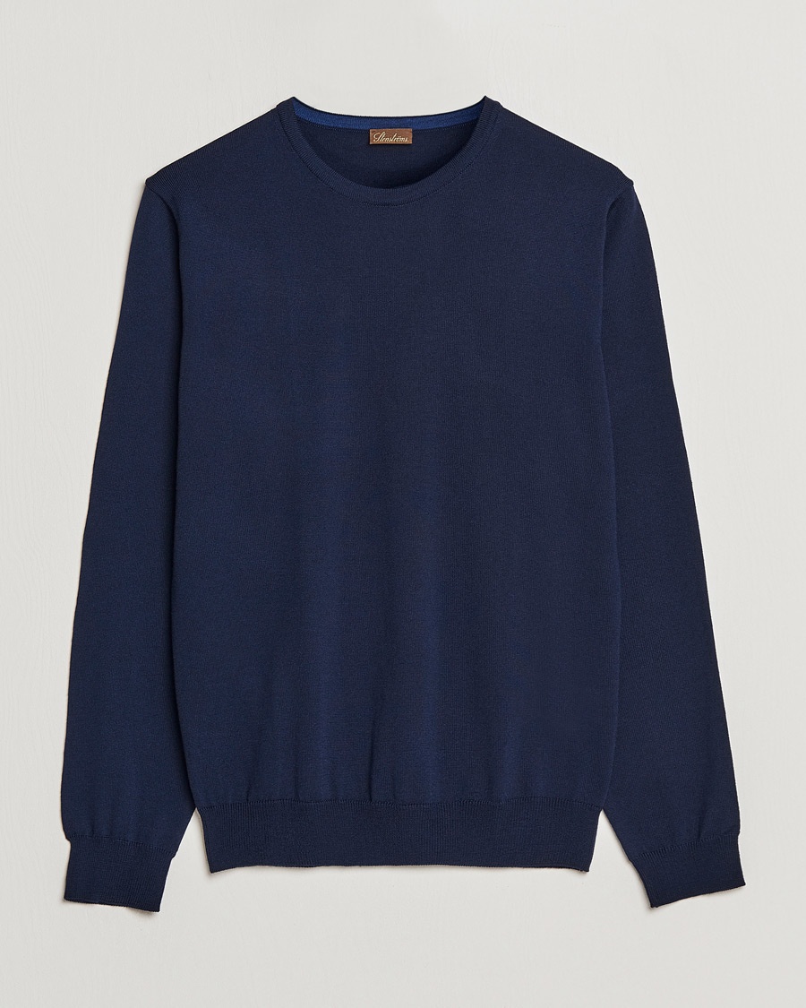 Stenströms Merino Crew Neck Navy – Blue