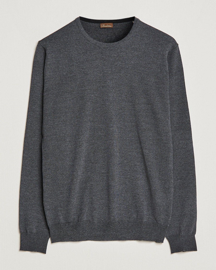 Stenströms Merino Crew Neck Anthracite – Grey