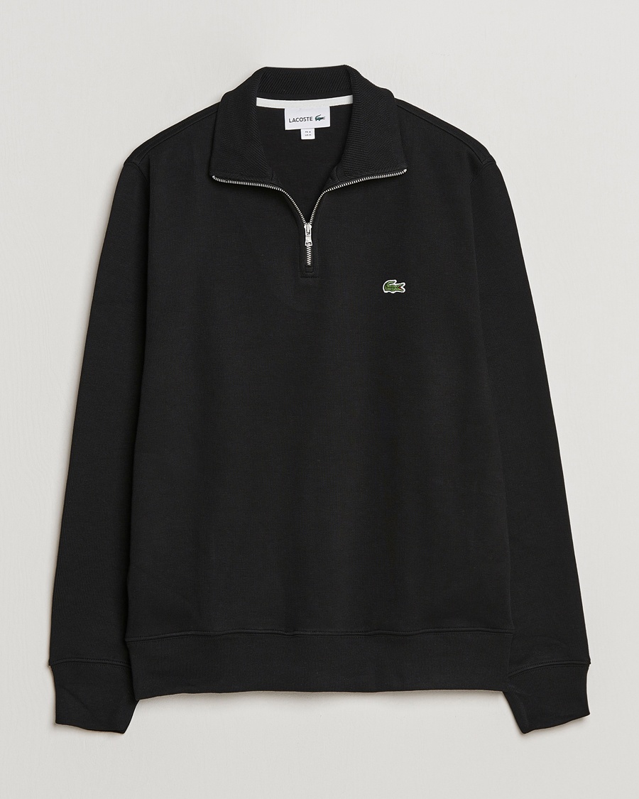 Lacoste Rib Interlock Half Zip Black – Black
