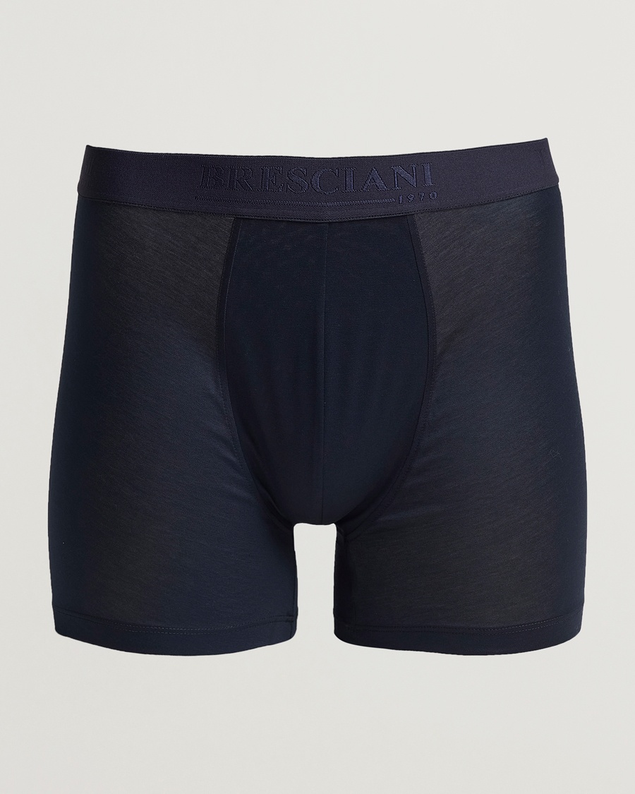 Men | Trunks | Bresciani | Cotton Boxer Trunk Navy