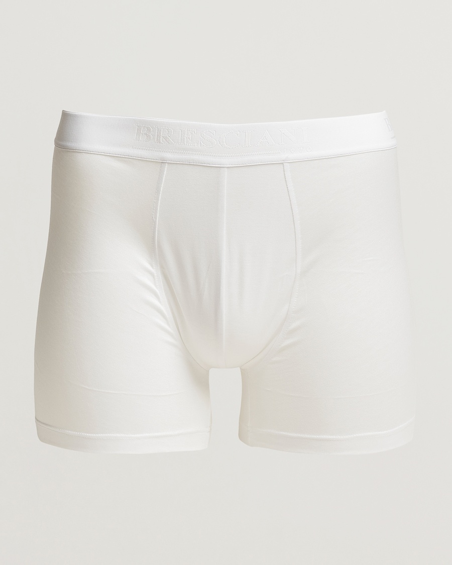 Men | Trunks | Bresciani | Cotton Boxer Trunk White