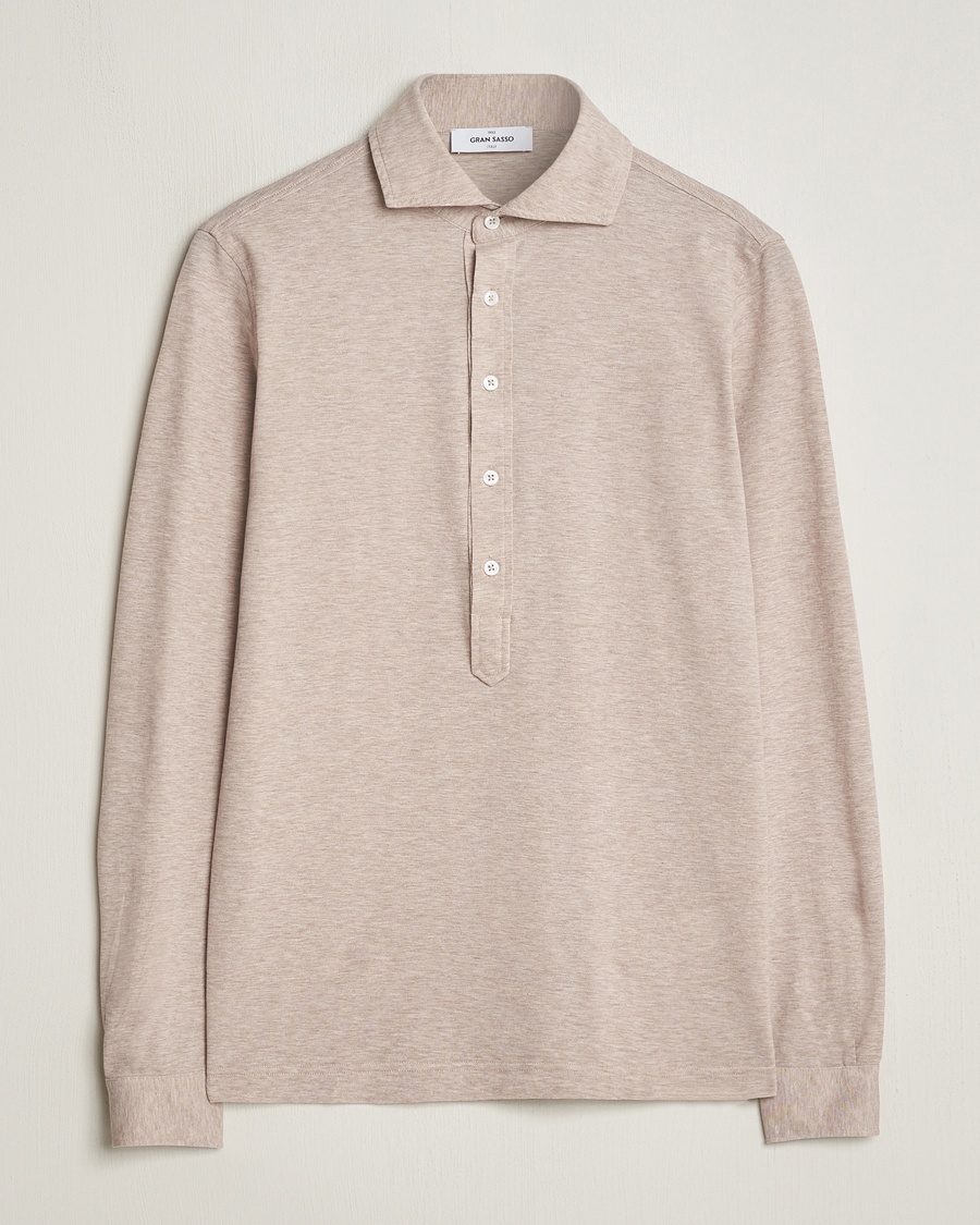 Men | Italian Department | Gran Sasso | Popover Shirt Beige