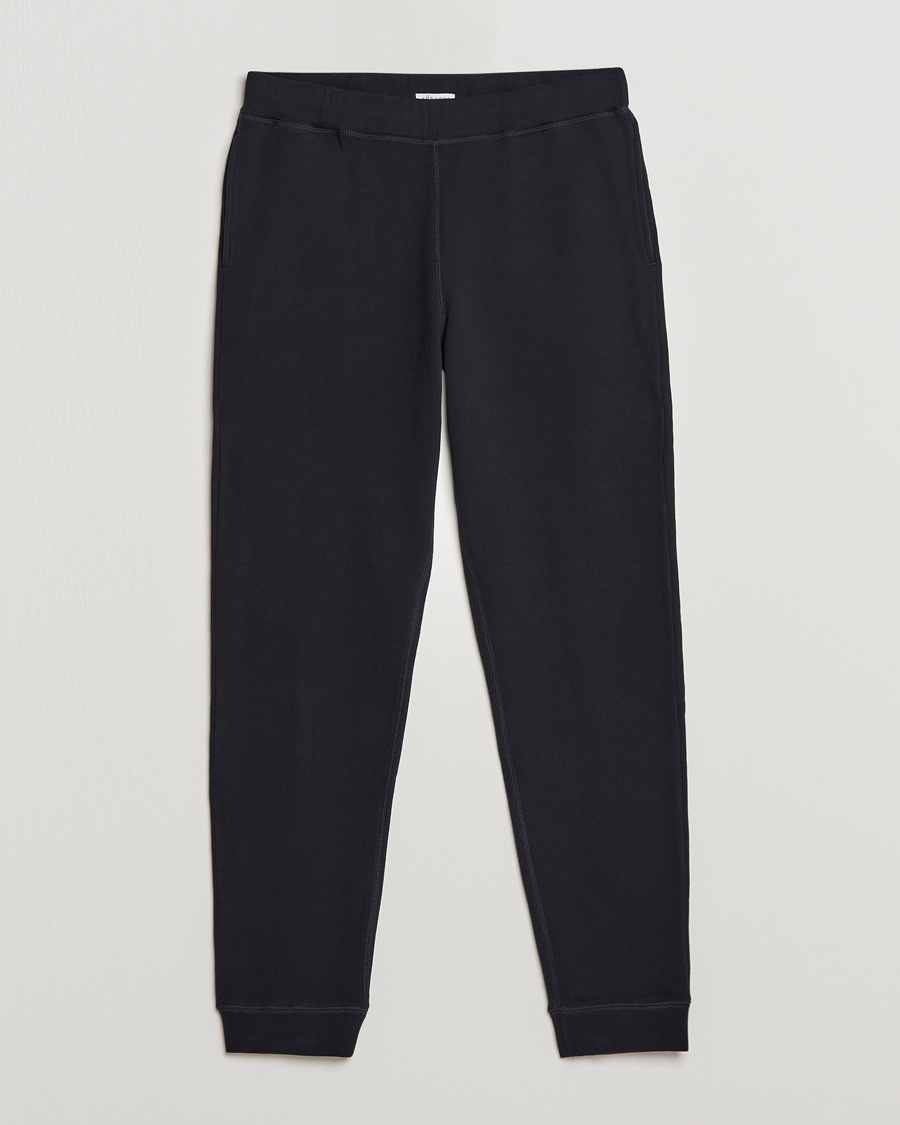 Sunspel Cotton Loopback Track Pants Black – Black