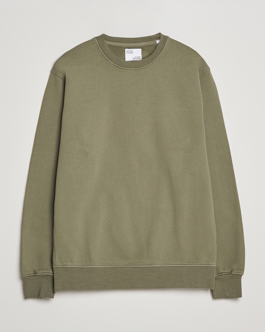 Colorful Standard Classic Organic Crew Neck Sweat Dusty Olive – Green