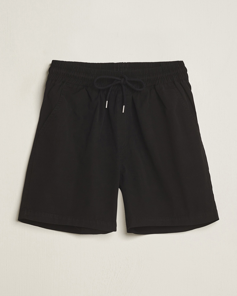 Men | Drawstring Shorts | Colorful Standard | Classic Organic Twill Drawstring Shorts Deep Black
