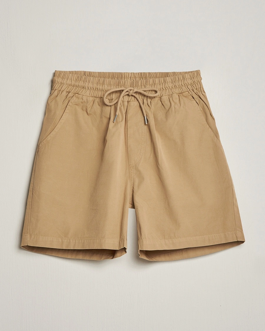 Men | Drawstring Shorts | Colorful Standard | Classic Organic Twill Drawstring Shorts Desert Khaki