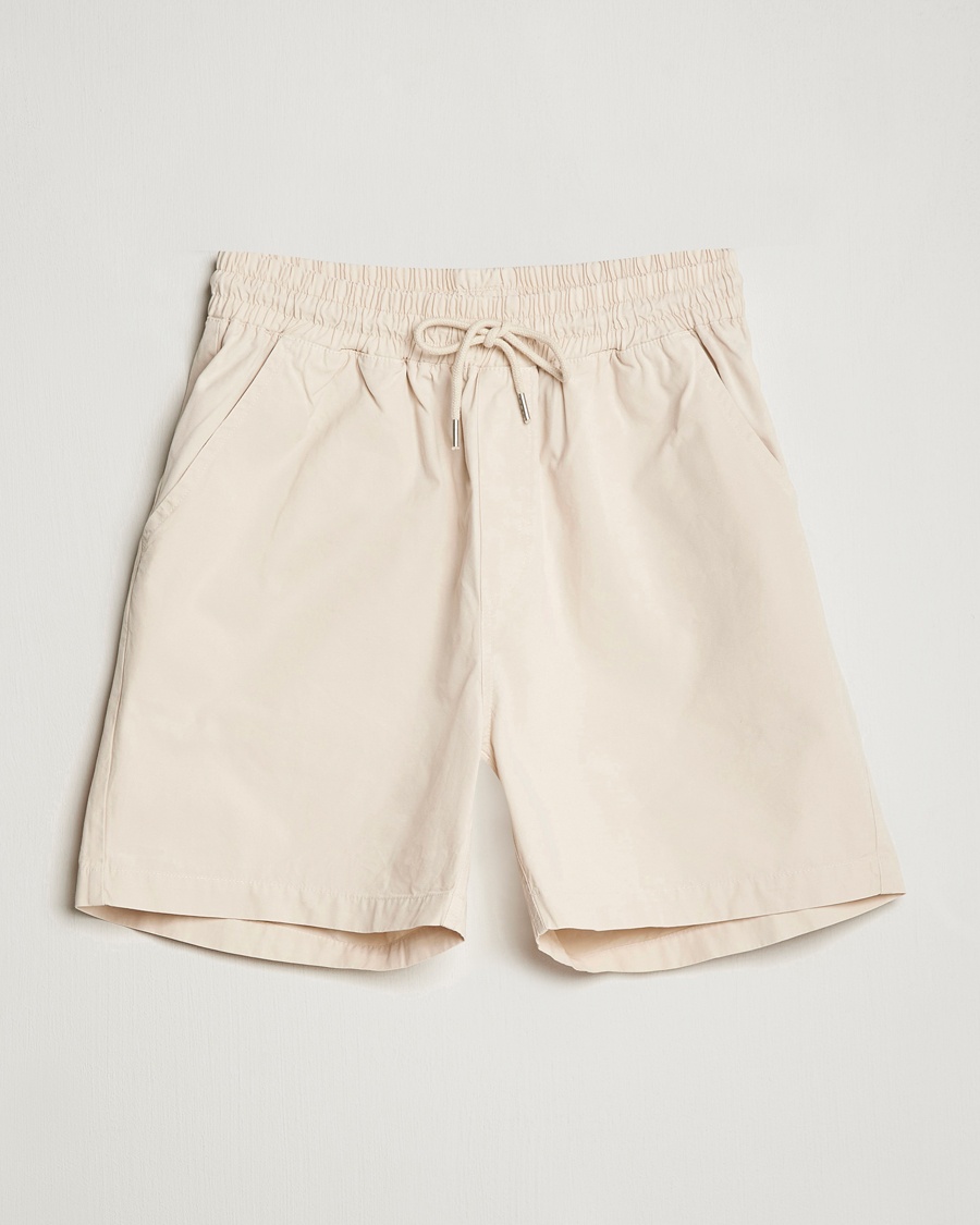Men | Drawstring Shorts | Colorful Standard | Classic Organic Twill Drawstring Shorts Ivory White