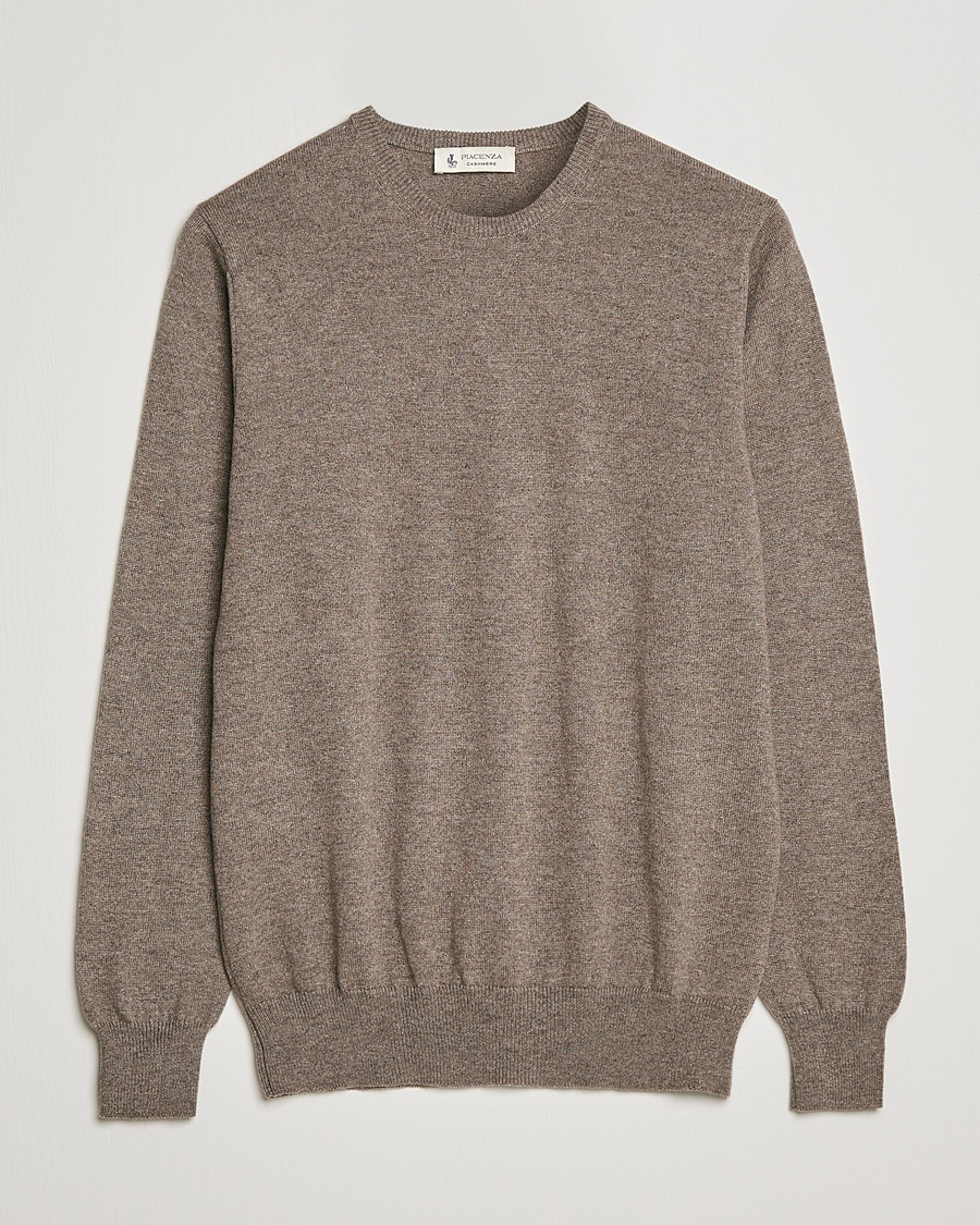 Piacenza Cashmere Cashmere Crew Neck Sweater Brown – Brown