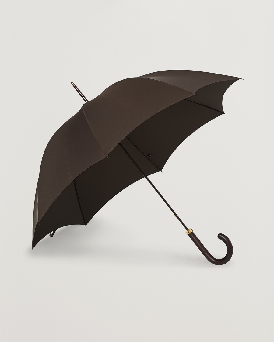 Fox Umbrellas Polished Hardwood Umbrella Brown – Brown