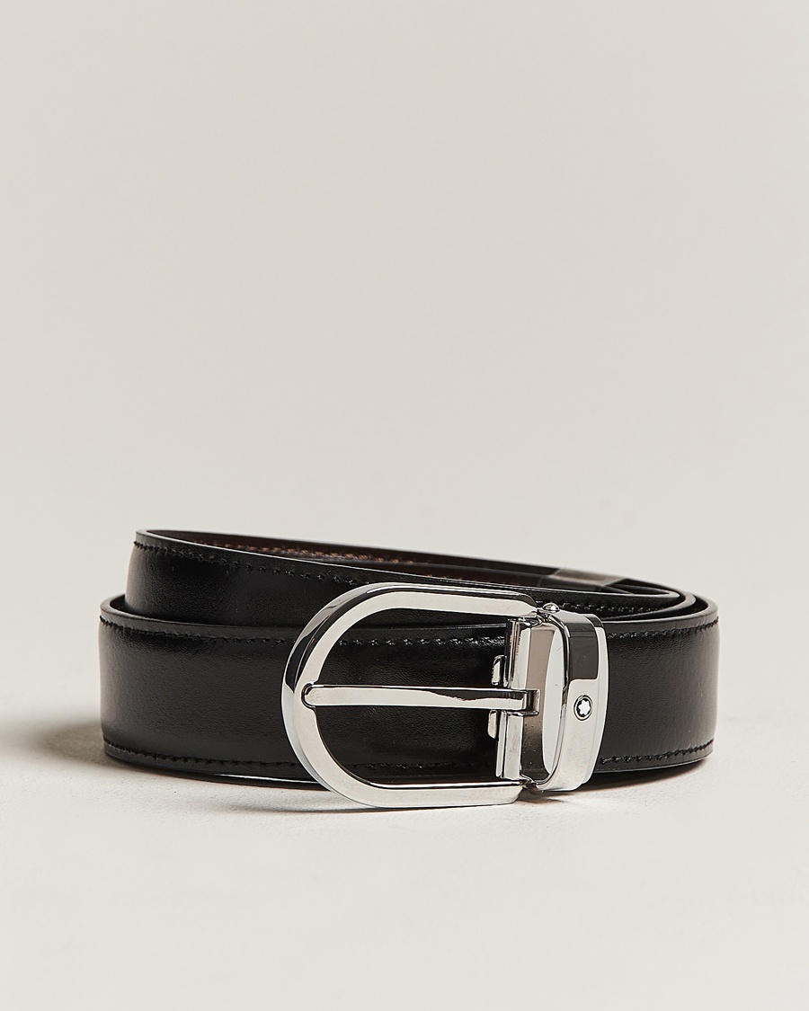 Montblanc Reversible Horseshoe Buckle 30mm Belt Black/Brown – Black