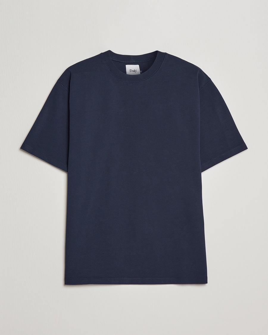Drake's Short Sleeve Hiking T-Shirt Navy – Blue