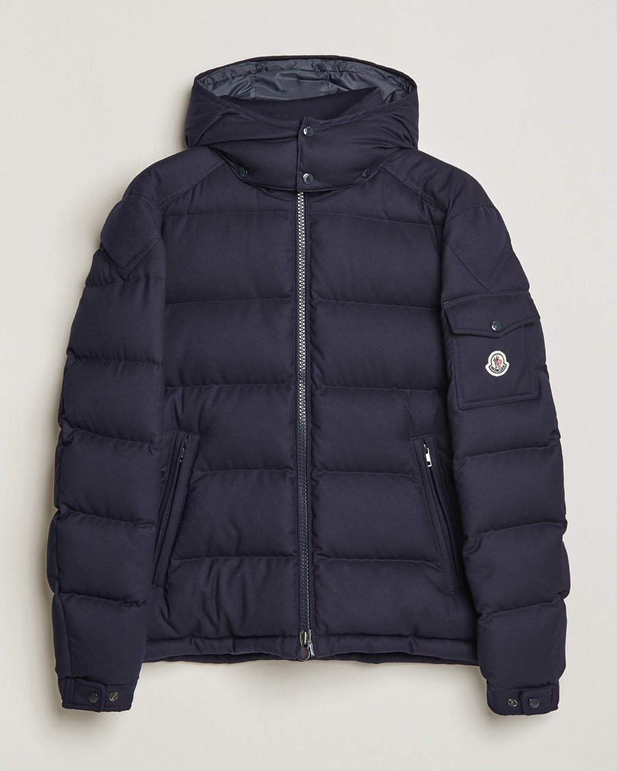 Moncler Montgenevre Flannel Down Jacket Navy – Black