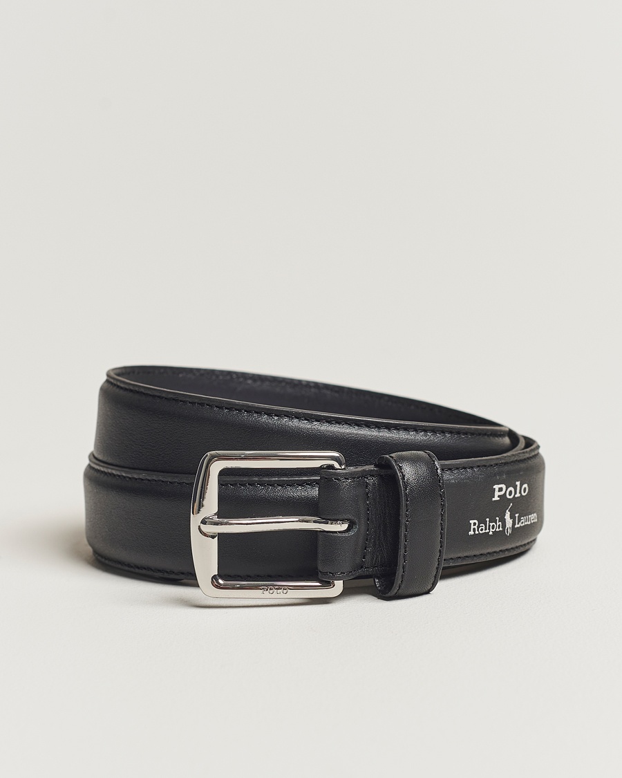 Men | Polo Ralph Lauren | Polo Ralph Lauren | Smooth Leather Belt Black