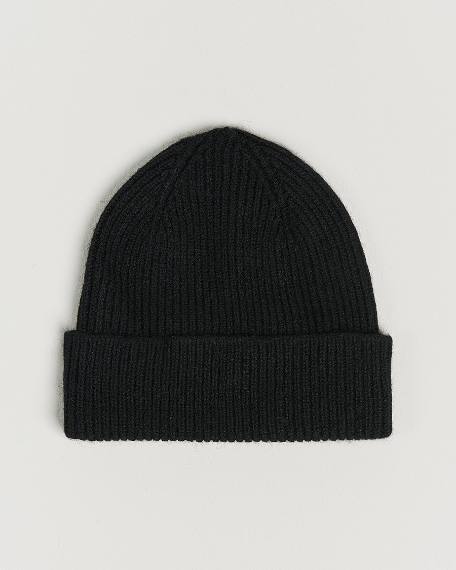 Le Bonnet Lambswool/Caregora Beanie Onyx – Black