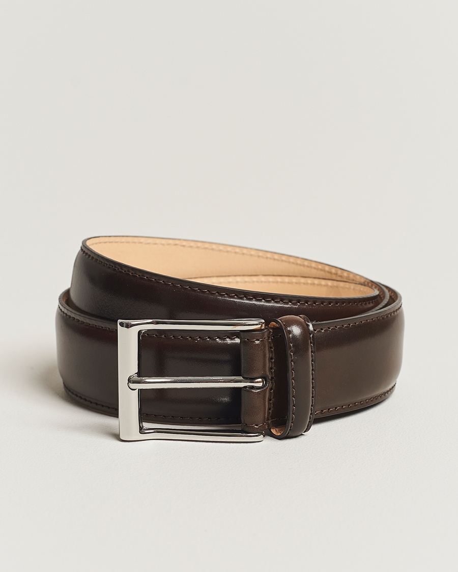 Crockett & Jones Belt 3.2 cm Dark Brown Cordovan – Brown