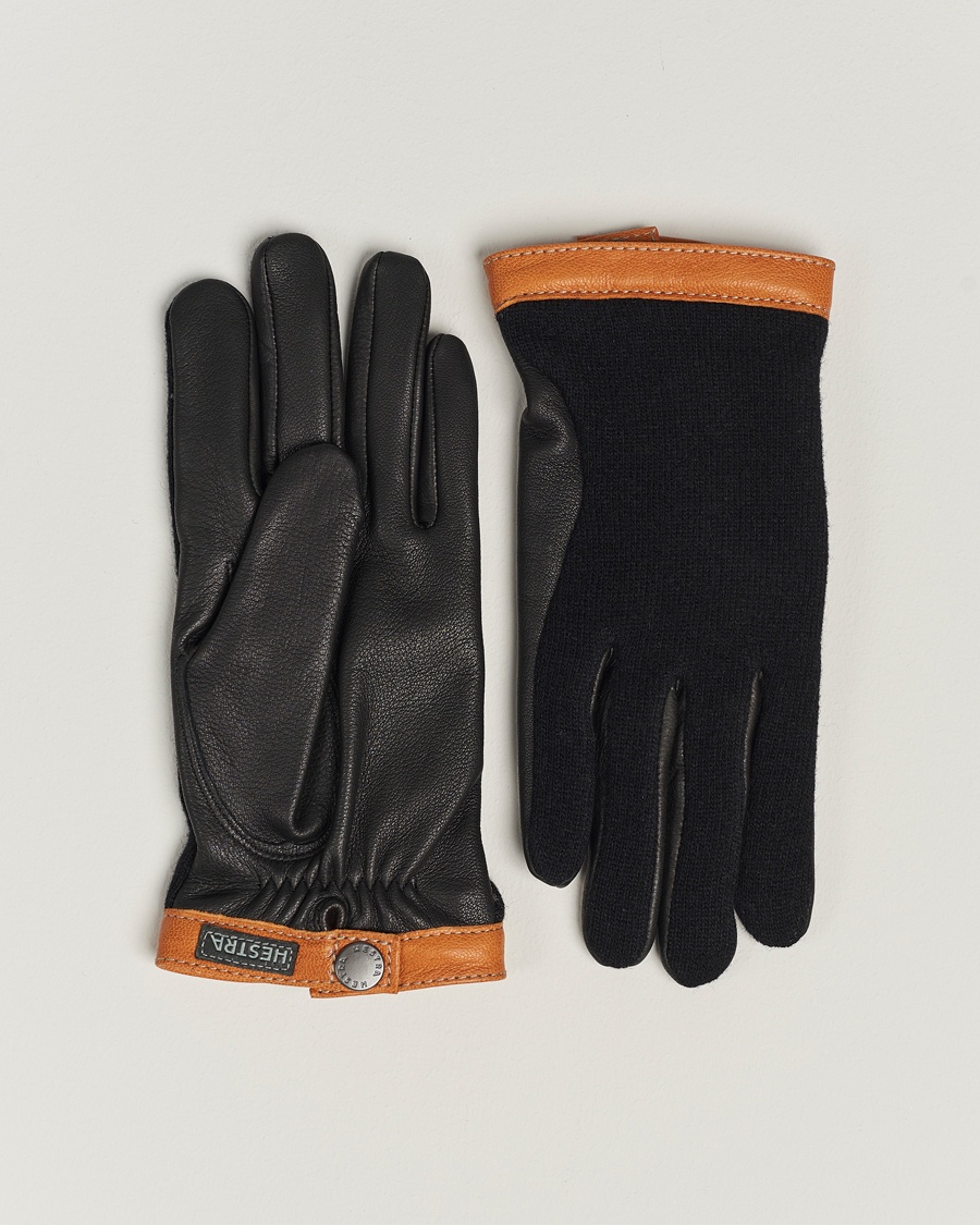 Hestra Deerskin Wool Tricot Glove Black/Black – Black