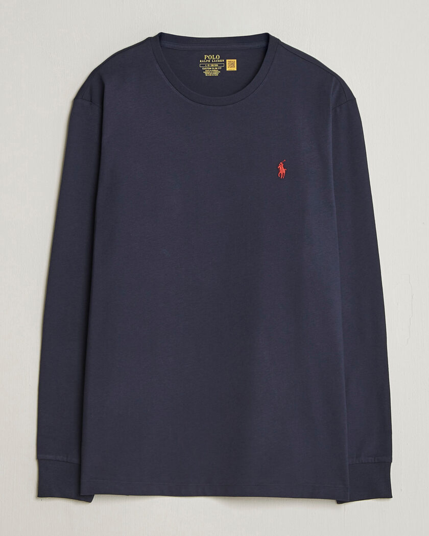 Polo Ralph Lauren Custom Slim Fit Long Sleeve Tee Ink – Blue