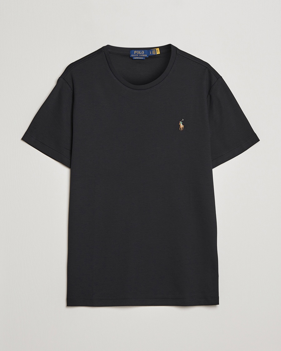 Polo Ralph Lauren Luxury Pima Cotton Crew Neck T-Shirt Black – Black