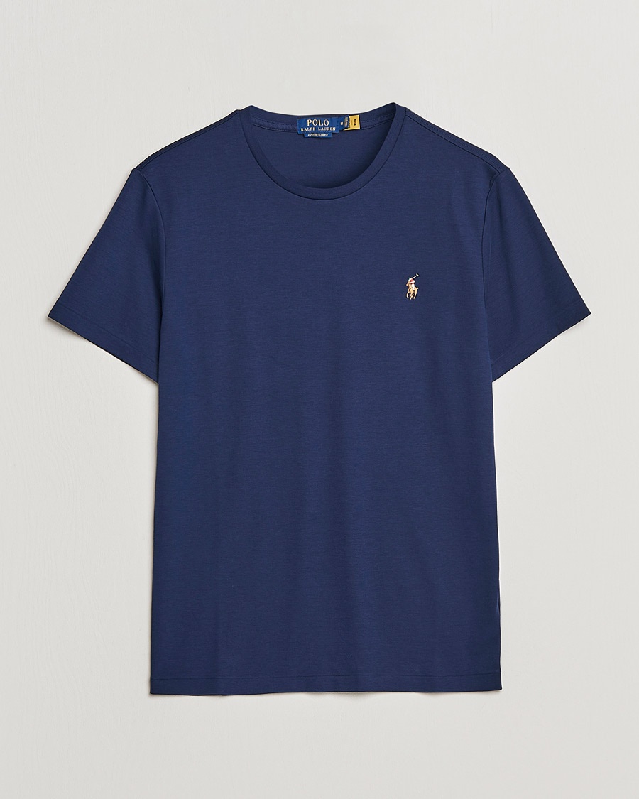 Polo Ralph Lauren Luxury Pima Cotton Crew Neck T-Shirt Refined Navy – Blue