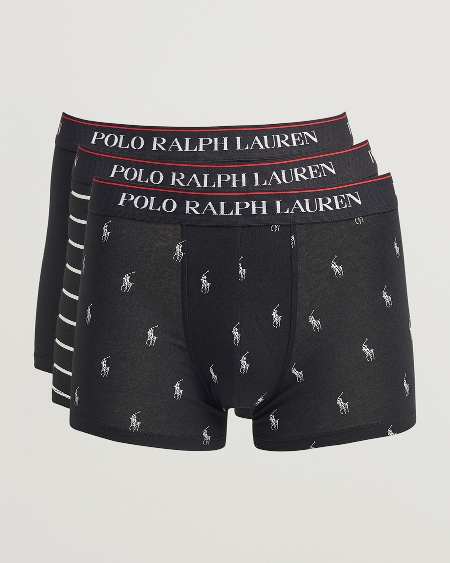 Polo Ralph Lauren 3-Pack Trunk Black/Stripe/Pony – Black