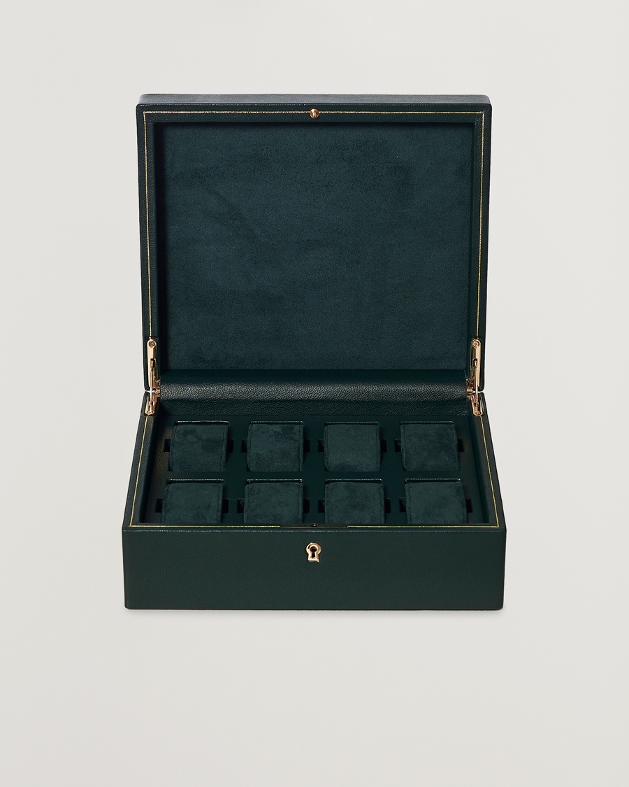 WOLF British Racing Green 8 Piece Watch Box – Green